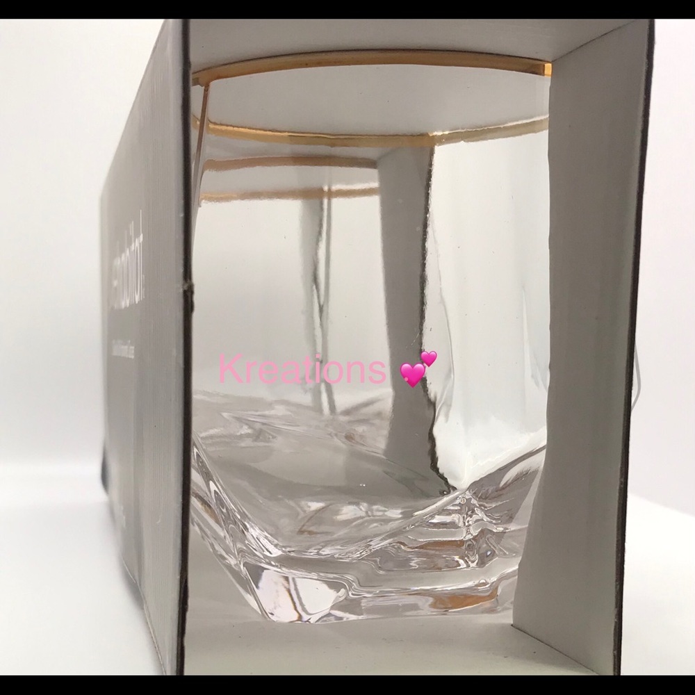 Lux Collection Diamond glass cups
